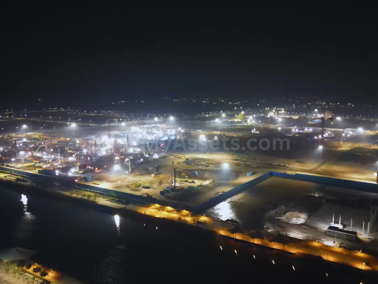 TATA Semiconductor Plant Night View